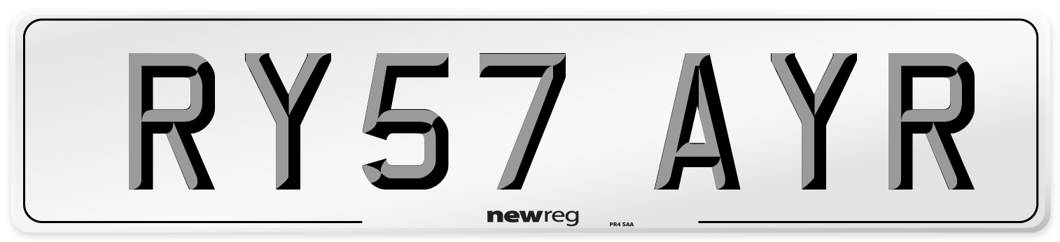 RY57 AYR Number Plate from New Reg